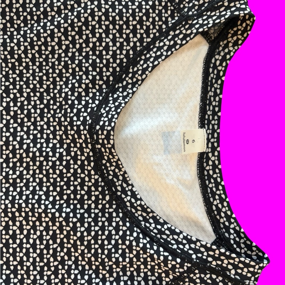 Lululemon Quick Pace Split Monochromatic Black/Wh… - image 2